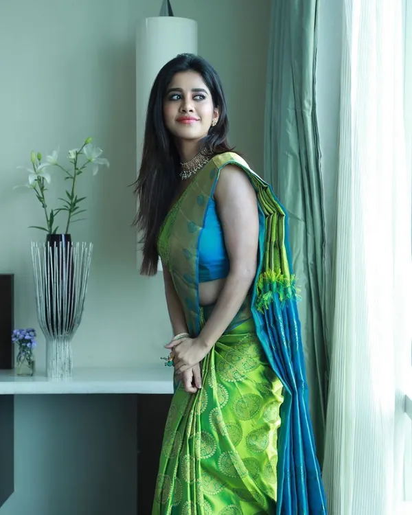 Light_Green_Woven_Kanjivaram_Silk_Saree_with_Saree_Cover